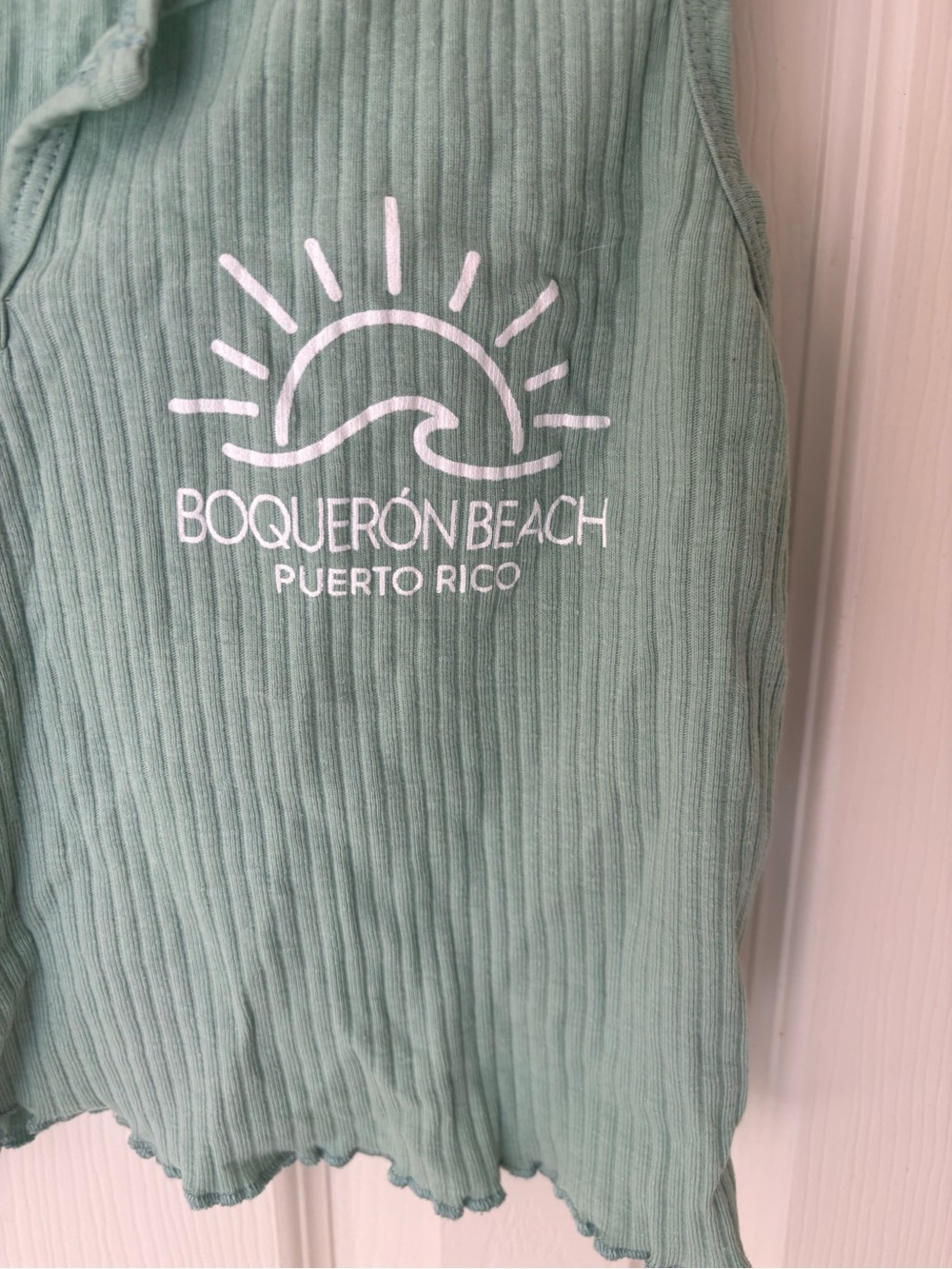 Mint Ribbed Tank Top - Picture 2 of 4